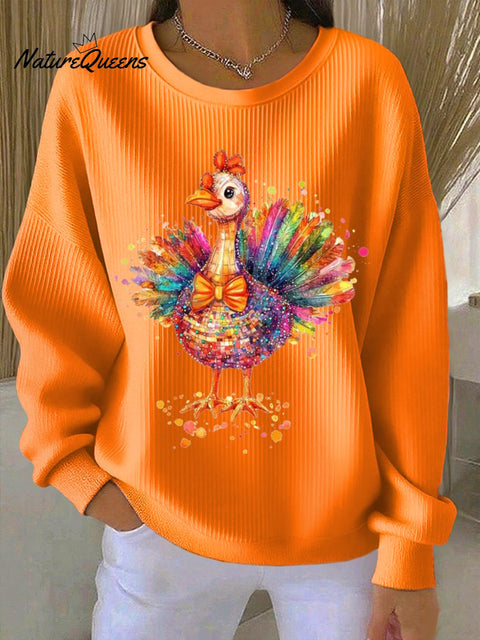 Women's Thanksgiving Print Sweatshirt