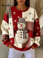 Women's Casual Christmas Print Long Sleeve Sweatshirt