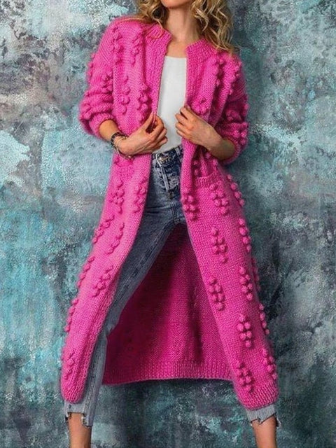 Women'S Solid Color Casual Cardigan