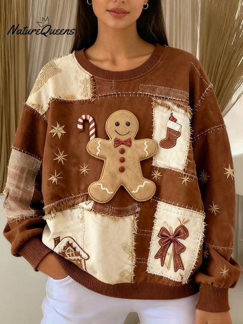 Women's Casual Christmas Print Long Sleeve Sweatshirt