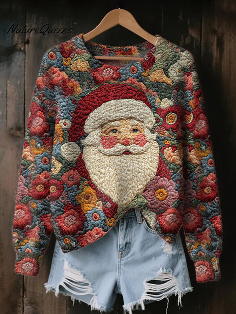 Women's Retro Christmas Print Sweater