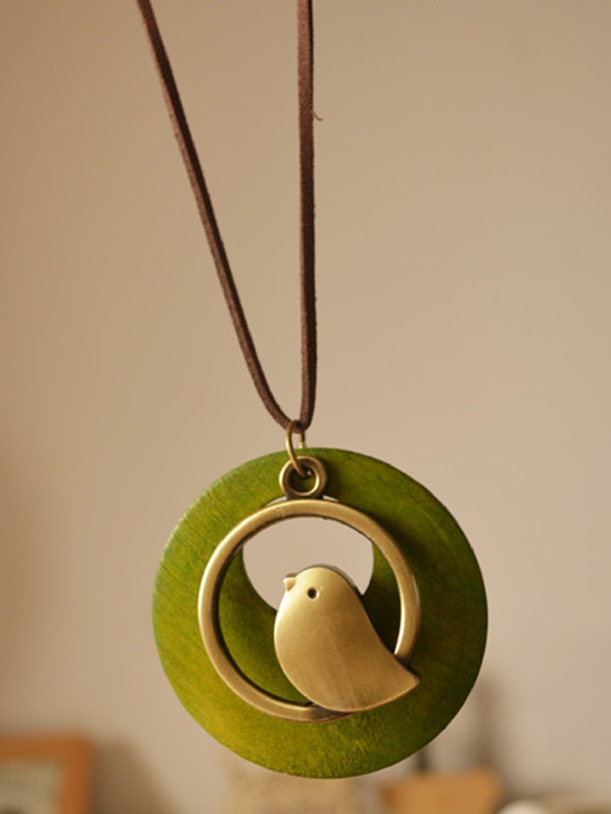 Handmade Bird Sweater Vintage Necklace