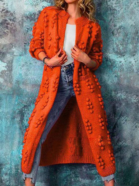 Women'S Solid Color Casual Cardigan
