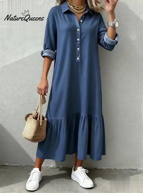Women'S Casual Specialty Denim Shirt Dress