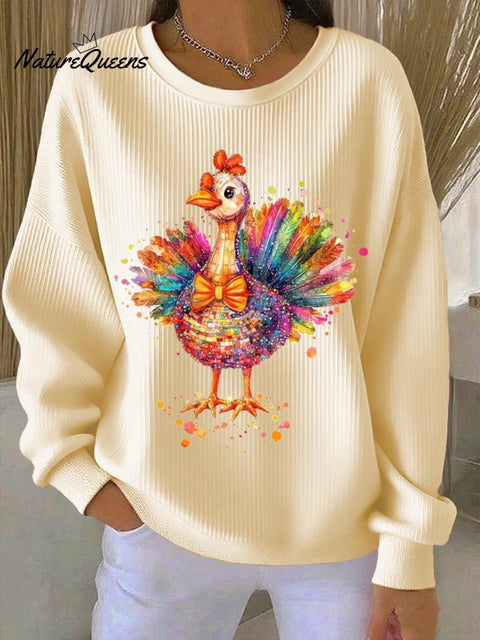 Women's Thanksgiving Print Sweatshirt