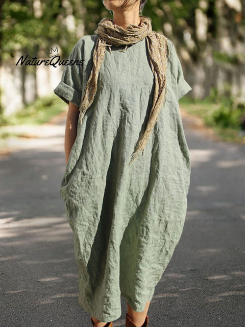 Simple Style Cocoon Casual Dress