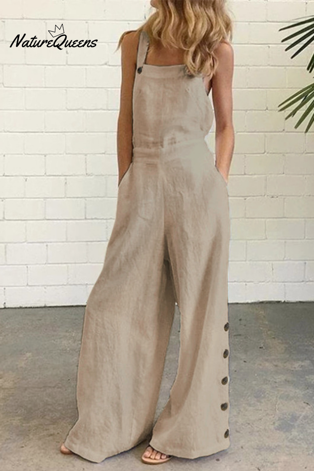 Casual Solid Buckle Square Collar Regular Jumpsuits(5 Colors)