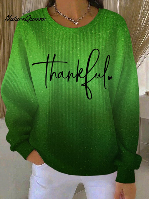 Women's Thanksgiving Blessing Printed Sweatshirt