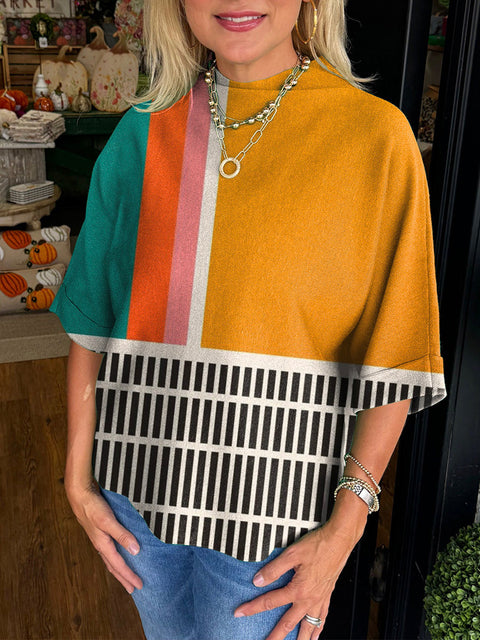Colorful Geometric Pattern Top