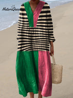 Women's Irregular Geometric Art Print Dress