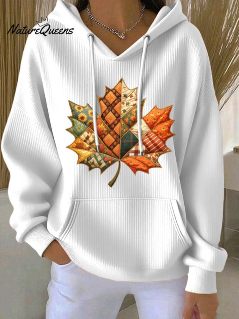 Women's Thanksgiving Maple Leaf Print Casual Sweatshirt