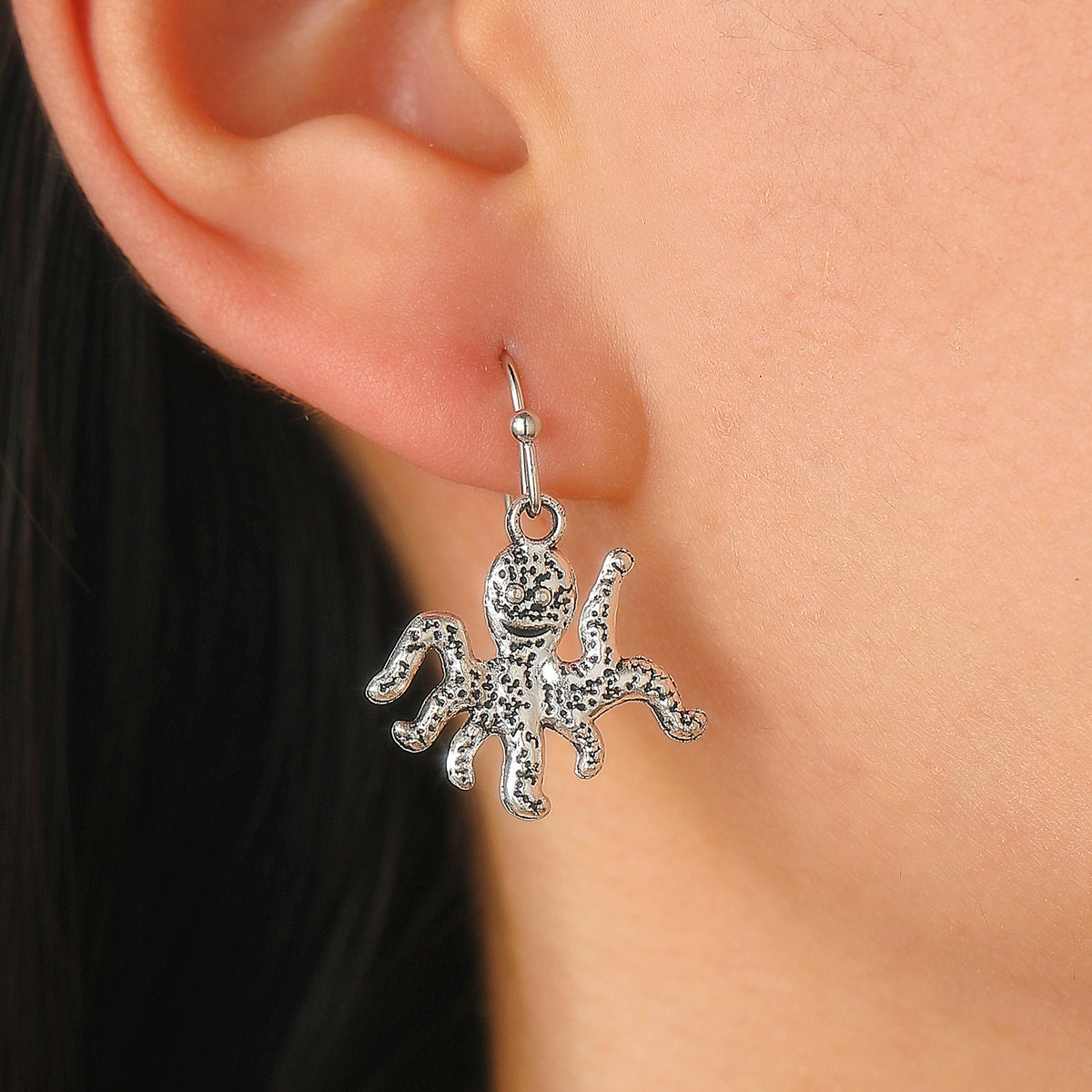 Ancient Silver Dolphin Earrings