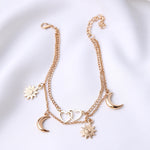 Sun Love Crescent Simple Anklet