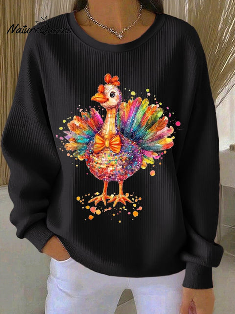Women's Thanksgiving Print Sweatshirt