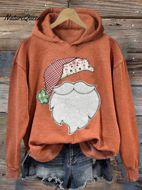 Women's Retro Santa Claus Print Sweatshirt