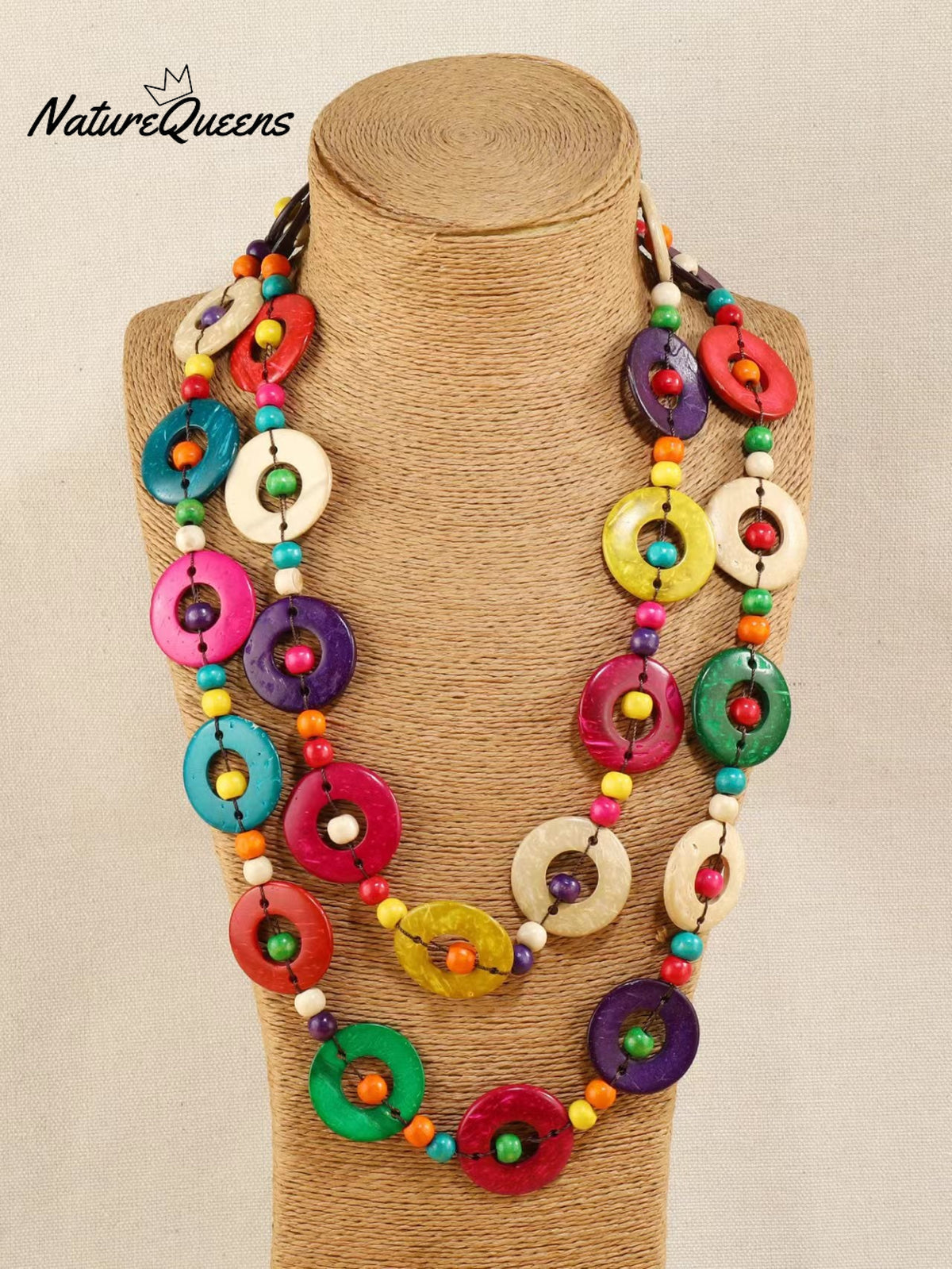 Casual Colorful Hand Beaded Necklace