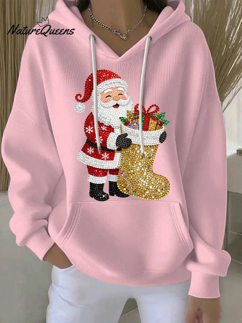 Women's Fun Santa Claus Print Sweatshirt