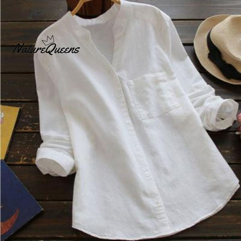 Linen Cotton Casual Loose Shirt-Buy 3 Free Shipping