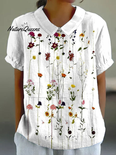 Women's Floral Print Short Sleeve Top