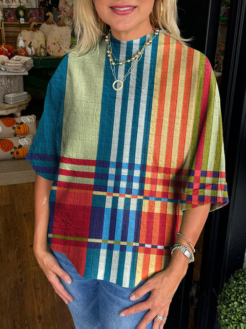 Casual Colorful Stripes Top