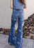 Kancan High-Rise Floral Flare Jeans