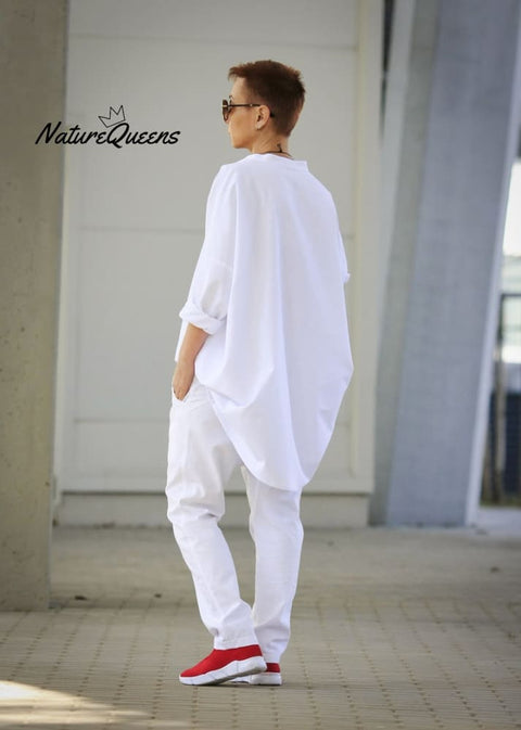 Oversize Linen Blouse, Linen Shirt for Women, Loose Linen Top, Long Sleeve Top, Blouses Women, White Linen Shirt, Linen Tunic, Shirt Dress