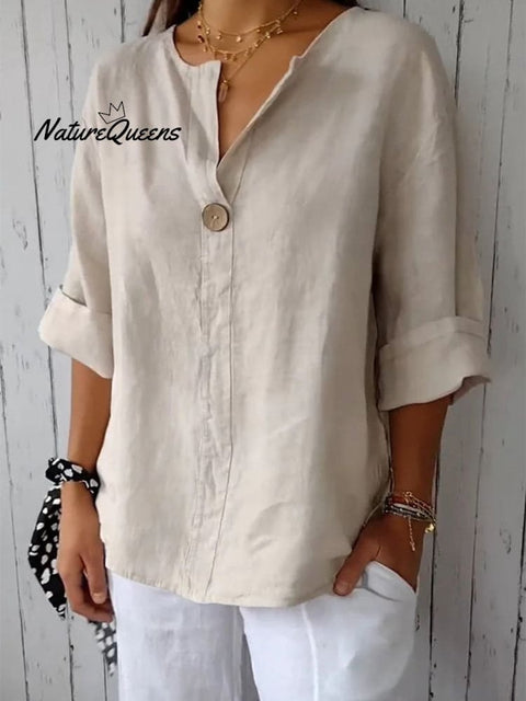 Women's Casual Cotton Linen Shirt