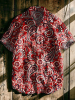 Batik Style Pattern Art Vintage Print Casual 100% Cotton Shirt