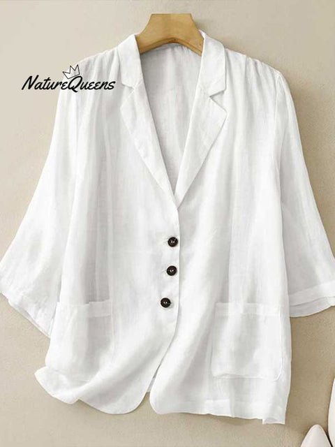 Women's Cotton and Linen Spring And Sumnmer Suit Jacket