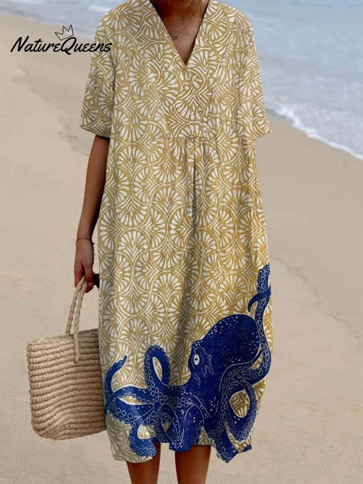 Women'sOctopusArt PrintCasual Dress