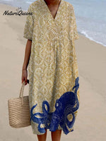 Women'sOctopusArt PrintCasual Dress