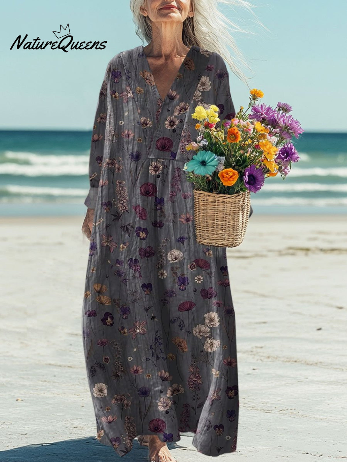 Women's Flowers Art Print Casual Dress