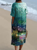 Women's OceanArt PrintCasual Dress