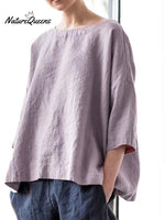 Cotton And Linen Vintage Fan Cover - Up Purple / S