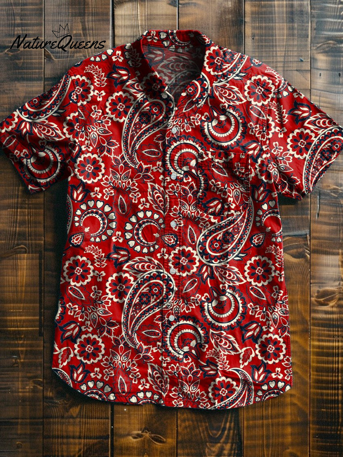 Batik Style Pattern Art Vintage Print Casual 100% Cotton Shirt