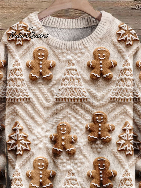 Christmas Gift Christmas Ginger Sugar Cookies Art Print Knit Pullover Sweater