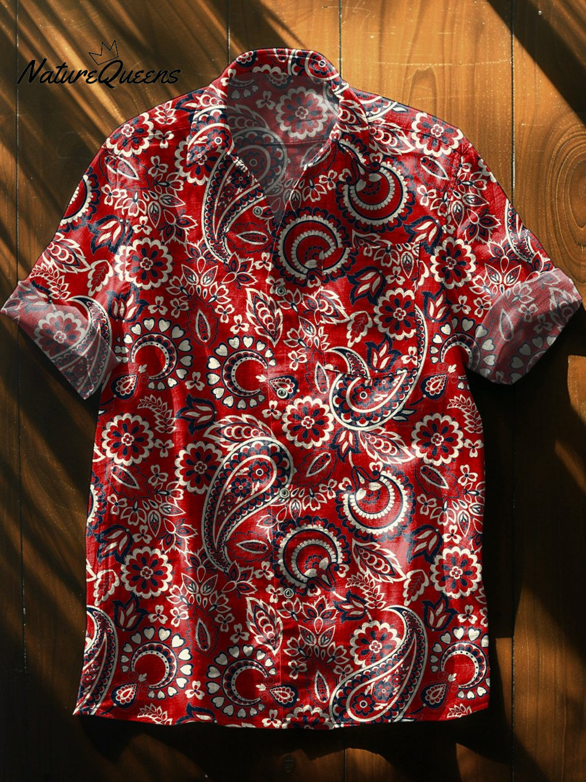 Batik Style Pattern Art Vintage Print Casual 100% Cotton Shirt