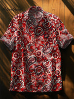 Batik Style Pattern Art Vintage Print Casual 100% Cotton Shirt