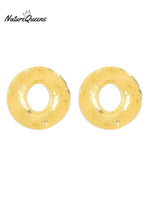 Retro Large Circle Earrings Gold / Onesize