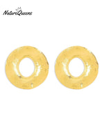 Retro Large Circle Earrings Gold / Onesize