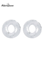 Retro Large Circle Earrings Silver / Onesize