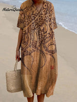 Women'sOctopusArt PrintCasual Dress