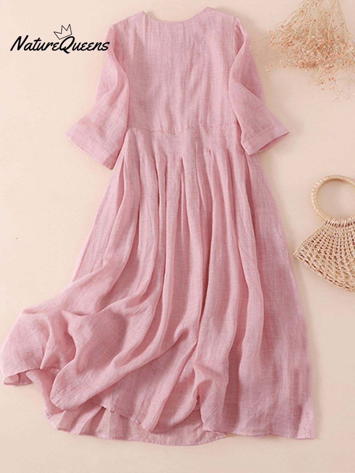 Women's Fashionable Solid Color Design Splicing Casual Dress