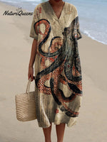 Women'sOctopusArt PrintCasual Dress