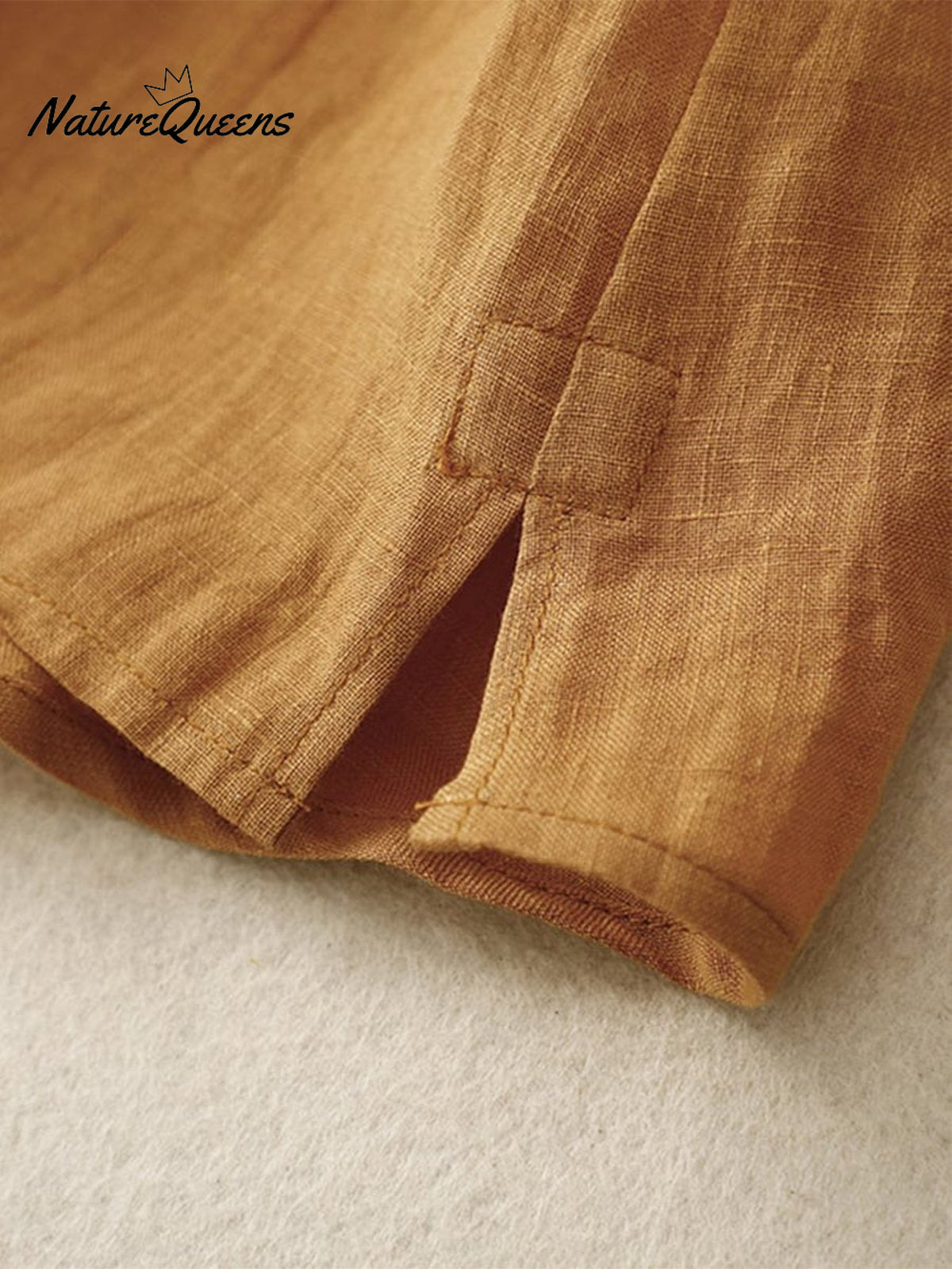 Cotton Linen Solid Color Casual Top