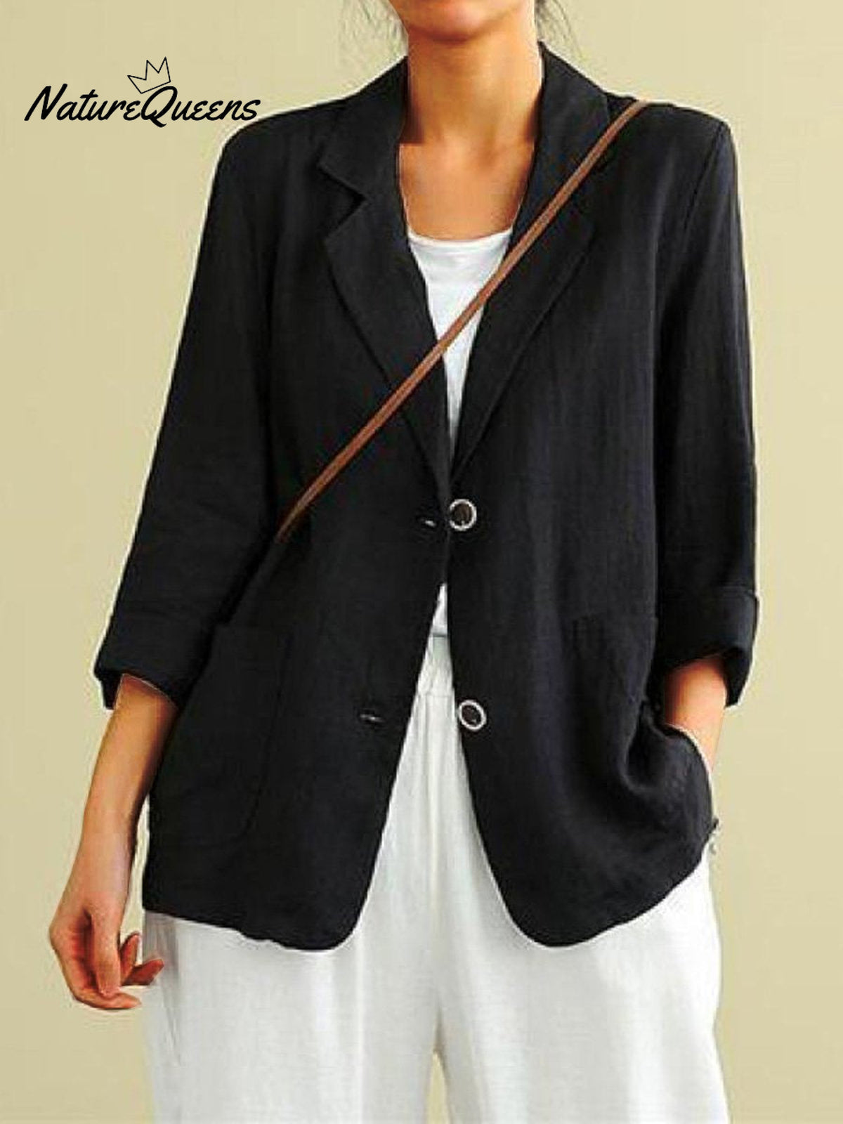 Cotton And Linen Spring Summer Long Sleeve Casual Jacket