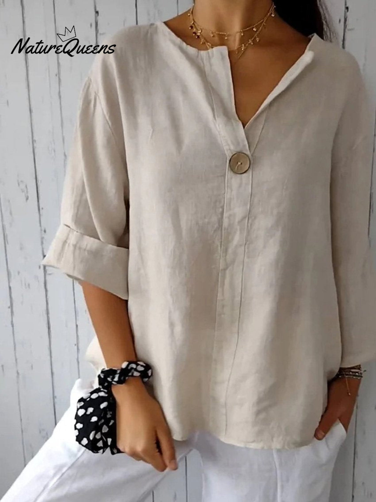 Women's Casual Cotton Linen Shirt