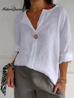 Women's Casual Cotton Linen Shirt
