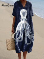 Women's OctopusArt PrintCasual Dress