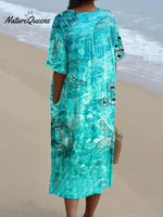 Women's OceanArt PrintCasual Dress